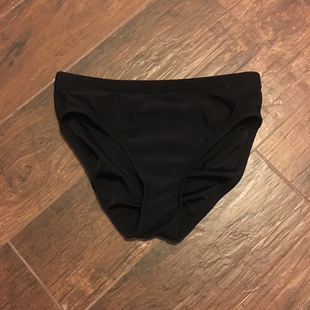Black Mid-rise Bikini Bottoms